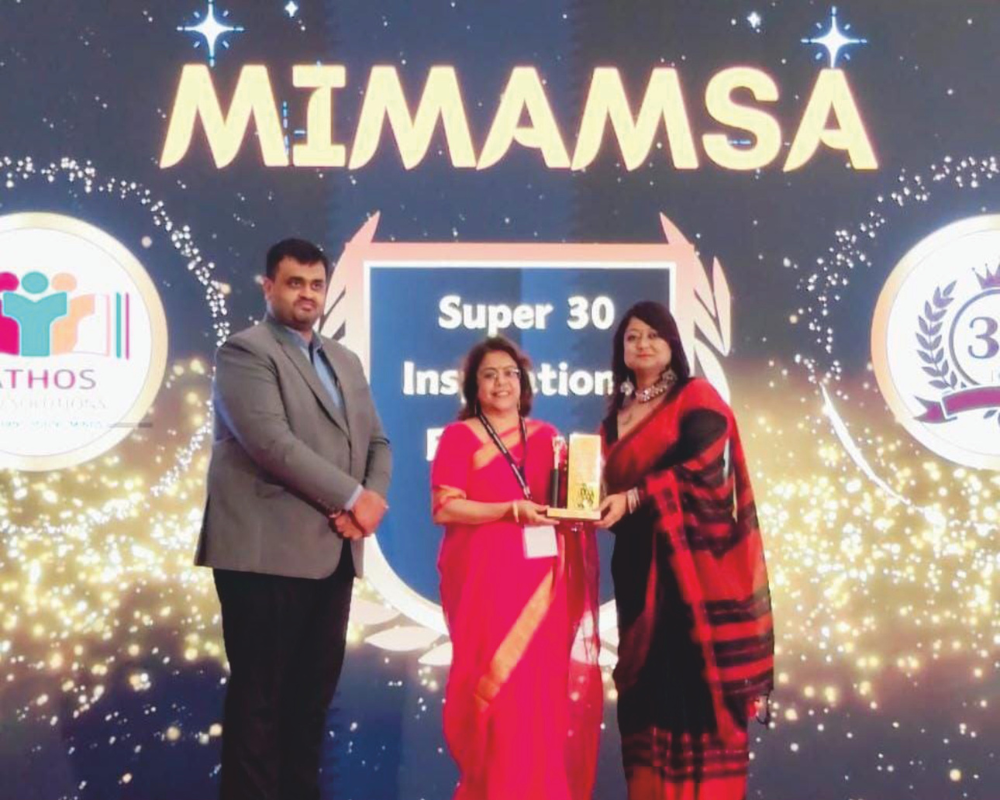 Mimamsa School Awards 2024
Pink and Blue Paradise — Best Emerging Preschool of the Year (Nashik Region)
Mrs. Shalini Kadwe, Director of Education & HR — Participated in the Educators' Panel Discussion on the National Curriculum Framework
